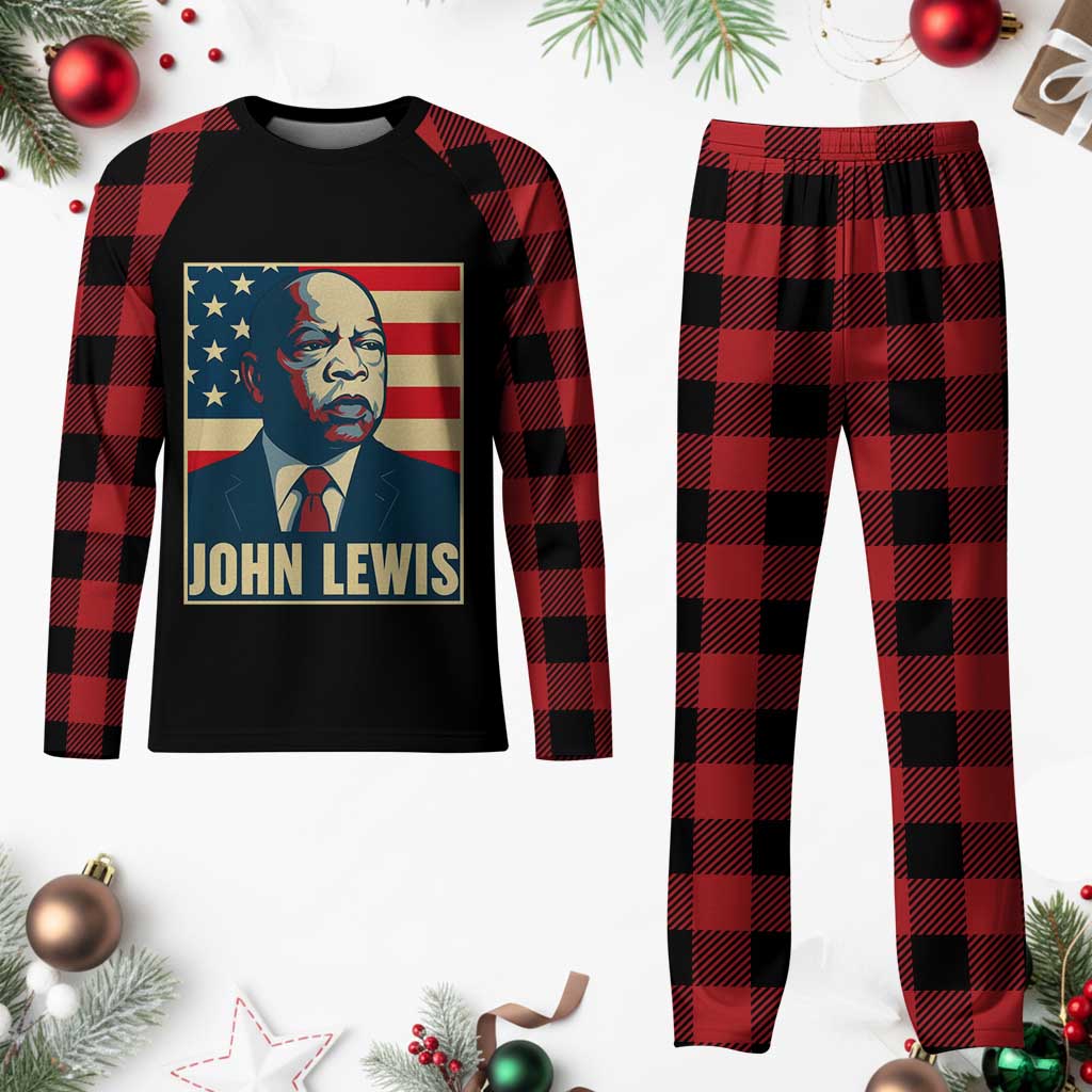 John Lewis Plaid Pajama Set Black History Month