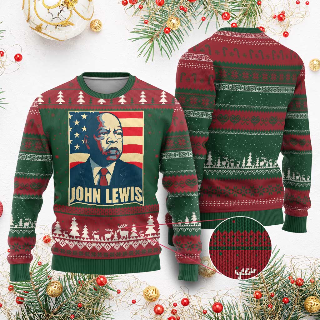 John Lewis Ugly Christmas Sweater Black History Month