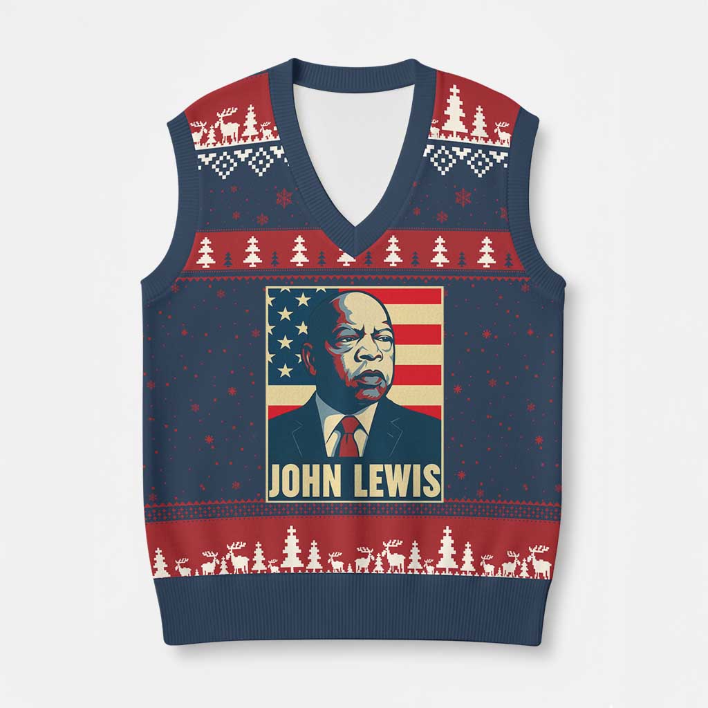 John Lewis V-Neck Knit Sweater Vest Black History Month