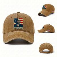 John Lewis Washed Cotton Baseball Cap Black History Month
