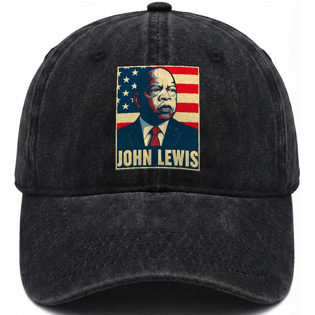 John Lewis Washed Cotton Baseball Cap Black History Month