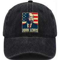 John Lewis Washed Cotton Baseball Cap Black History Month