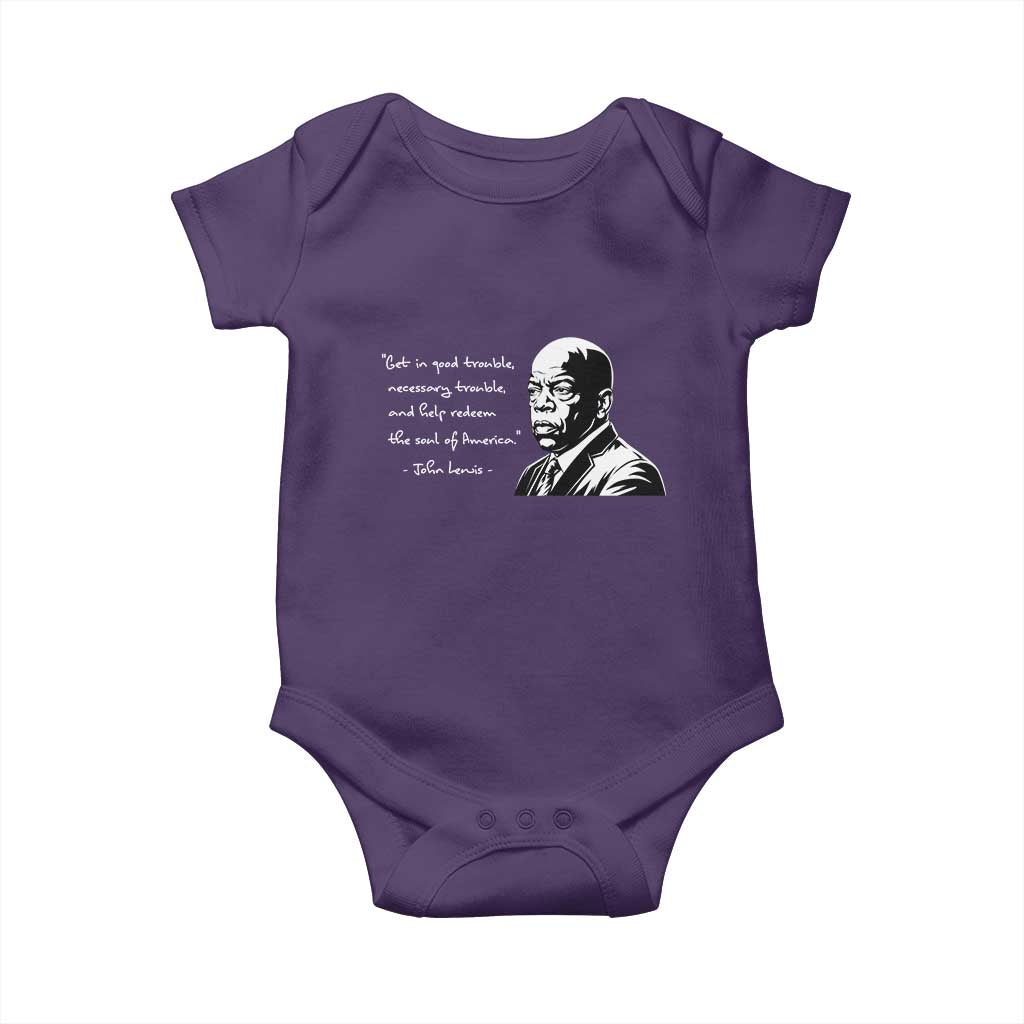 John Lewis Quote Baby Onesie Black History Good Trouble