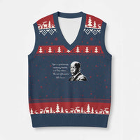 John Lewis Quote V-Neck Knit Sweater Vest Black History Good Trouble