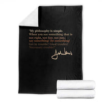 John Lewis Quote Throw Blanket Black History Month