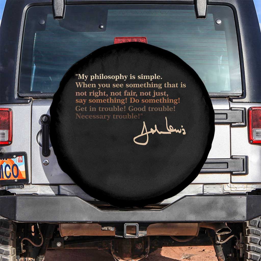 John Lewis Quote Spare Tire Cover Black History Month