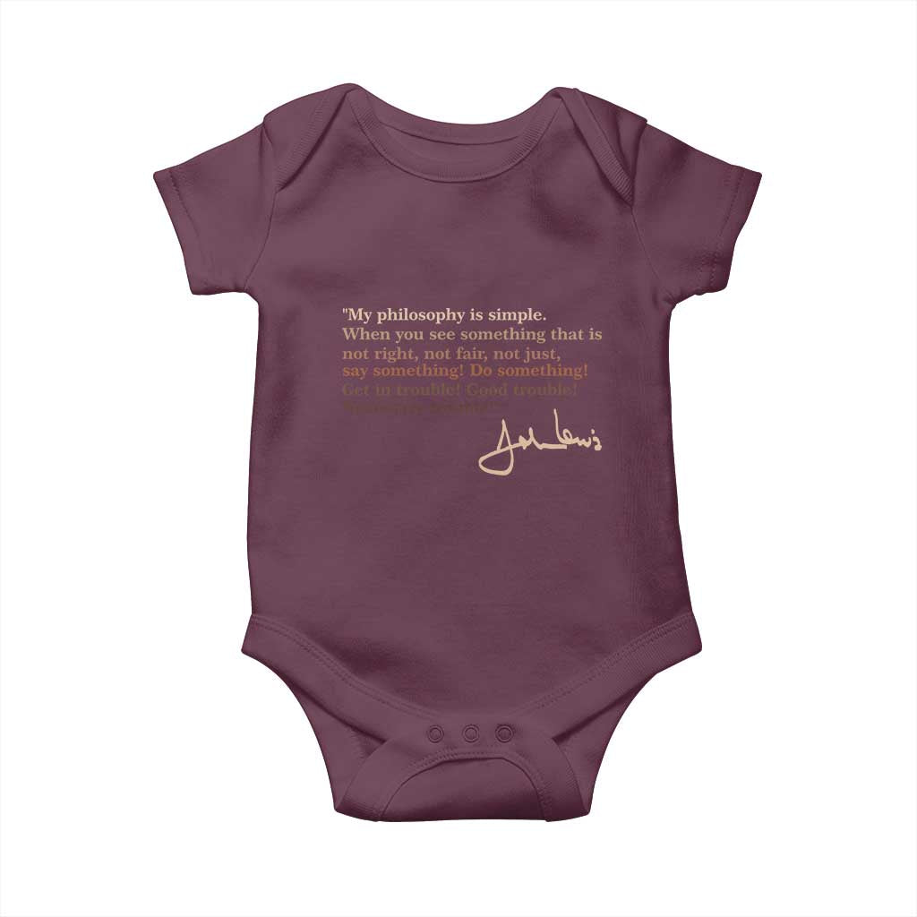 John Lewis Quote Baby Onesie Black History Month