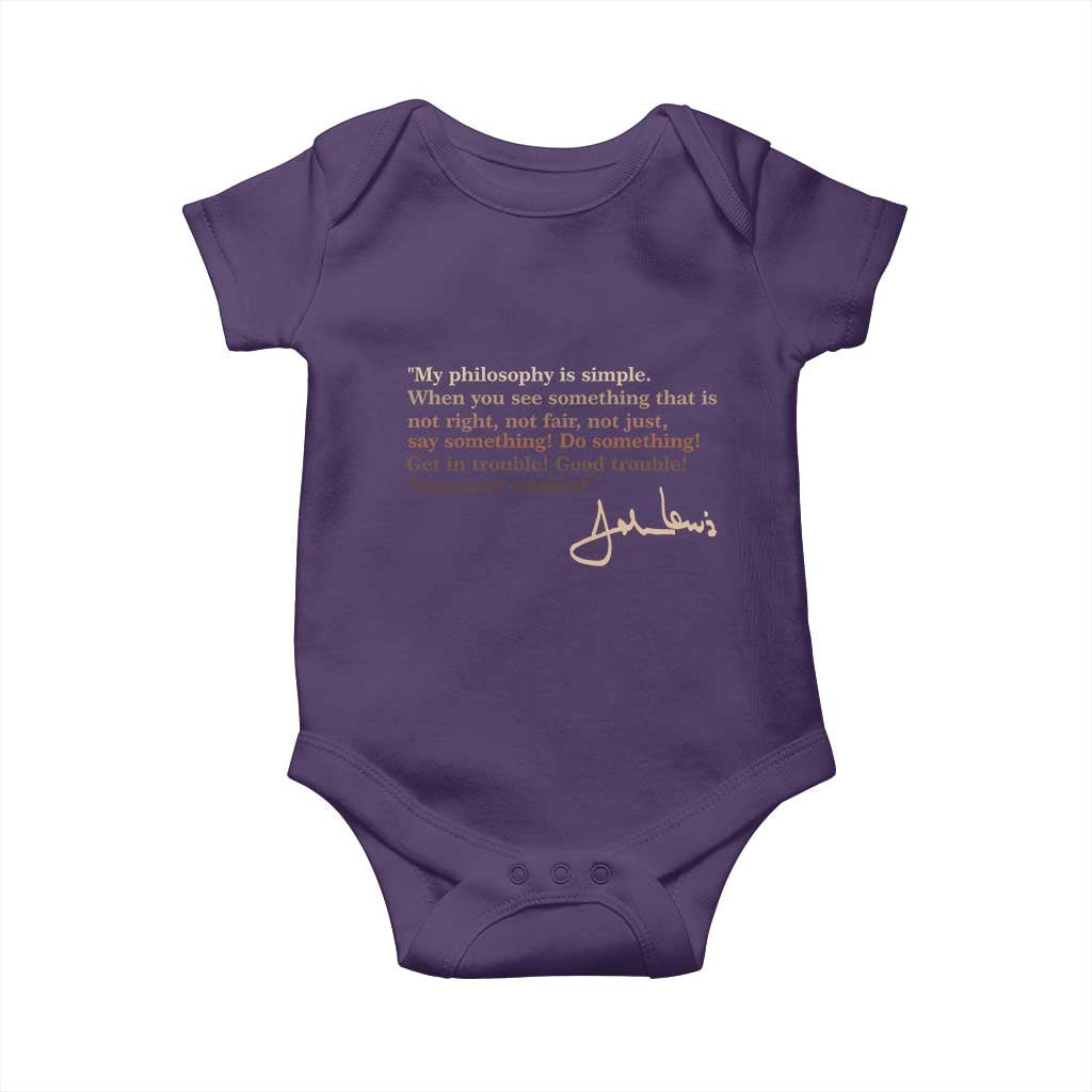 John Lewis Quote Baby Onesie Black History Month