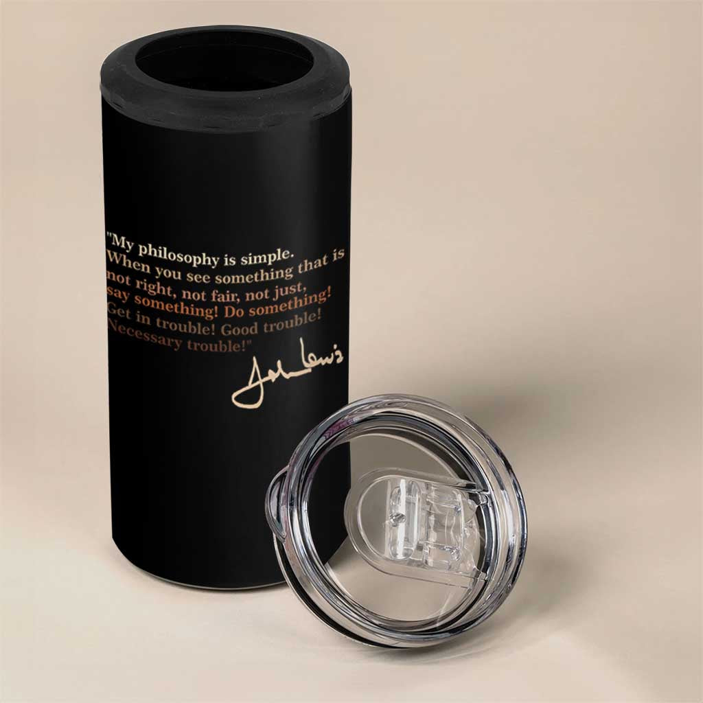 John Lewis Quote 4 in 1 Can Cooler Tumbler Black History Month