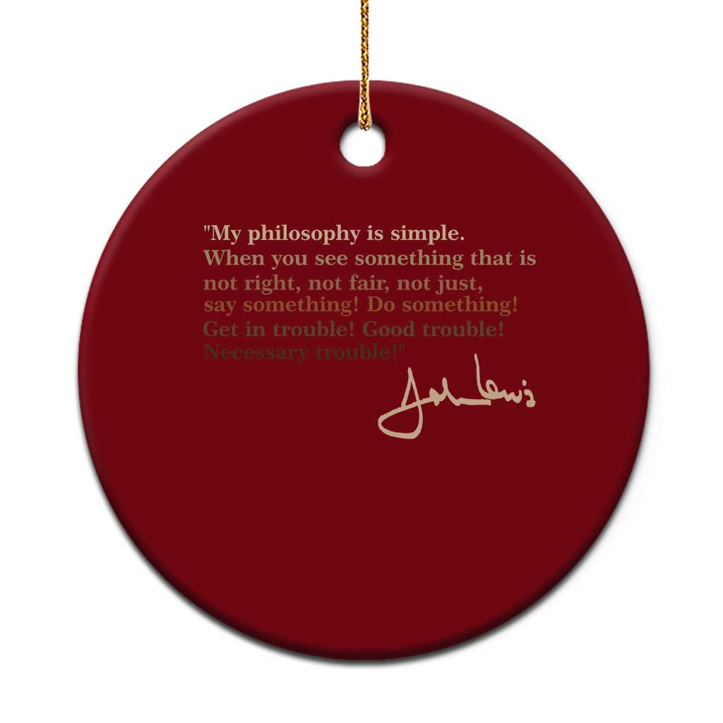 John Lewis Quote Ceramic Ornament Black History Month