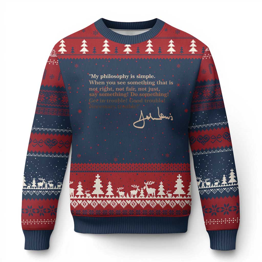 John Lewis Quote Ugly Christmas Sweater Black History Month
