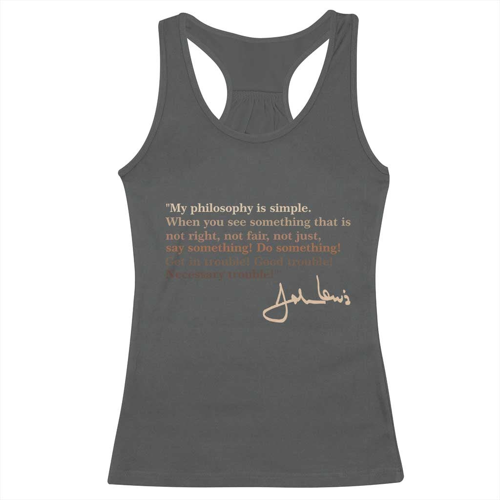John Lewis Quote Racerback Tank Top Black History Month