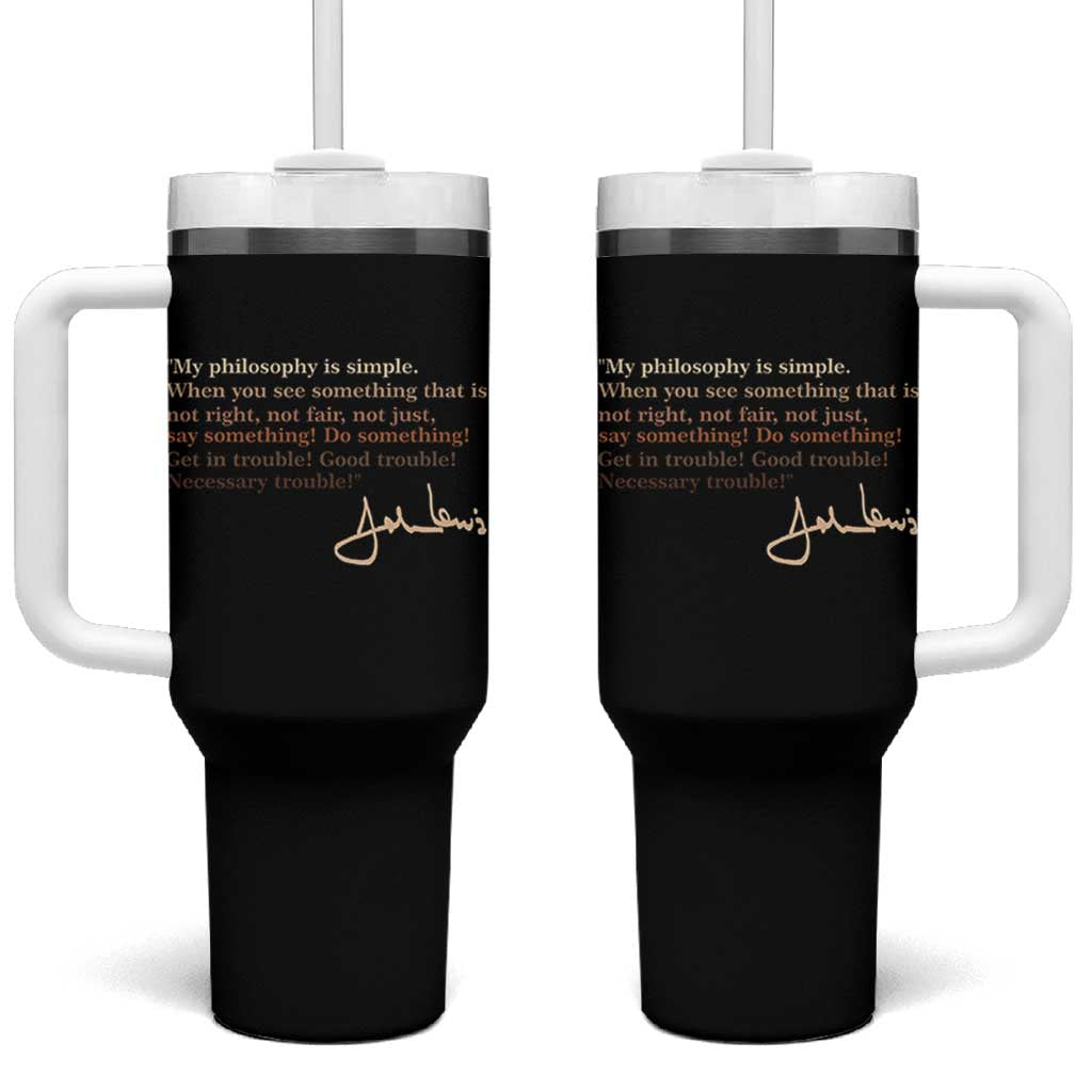 John Lewis Quote Tumbler With Handle Black History Month