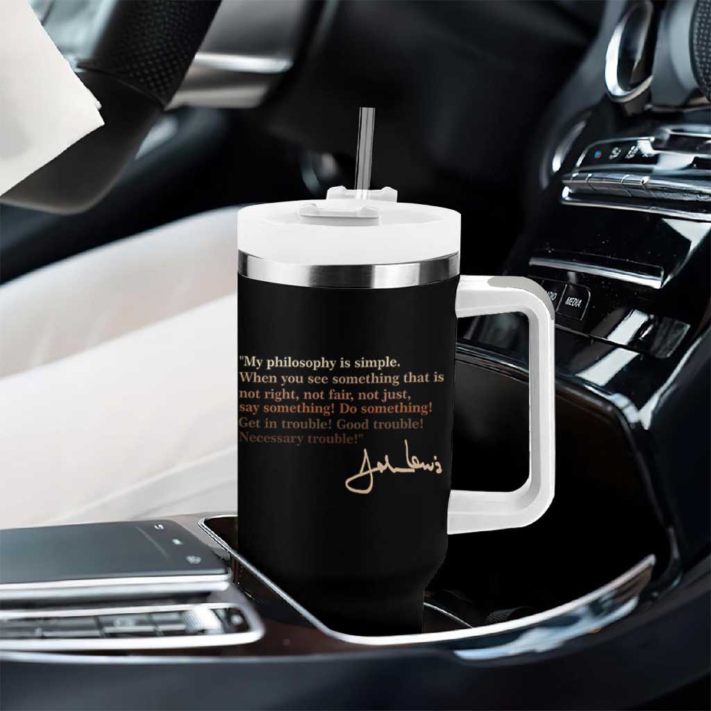 John Lewis Quote Tumbler With Handle Black History Month