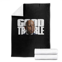 John Lewis Quote Affrican American Throw Blanket Black History Good Trouble