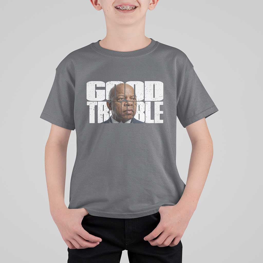 John Lewis Quote Affrican American T Shirt For Kid Black History Good Trouble