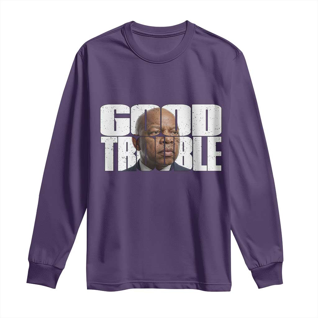 John Lewis Quote Affrican American Long Sleeve Shirt Black History Good Trouble