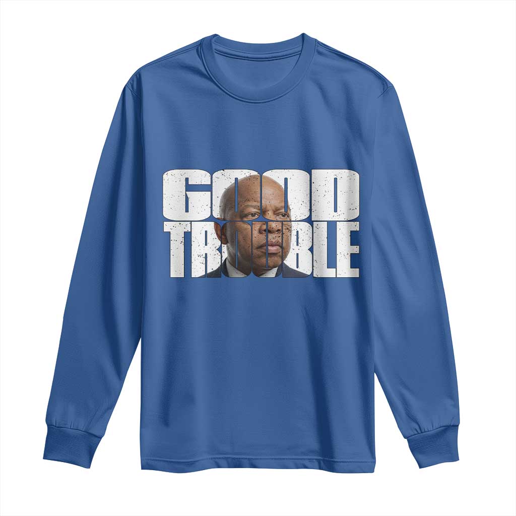 John Lewis Quote Affrican American Long Sleeve Shirt Black History Good Trouble