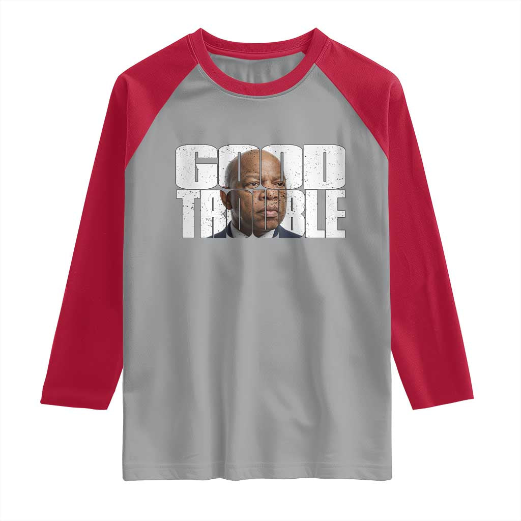 John Lewis Quote Affrican American Raglan Shirt Black History Good Trouble