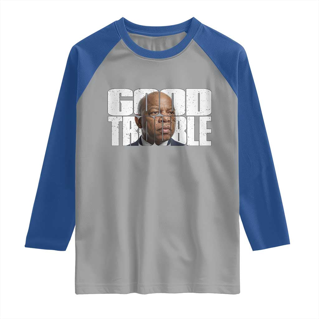 John Lewis Quote Affrican American Raglan Shirt Black History Good Trouble