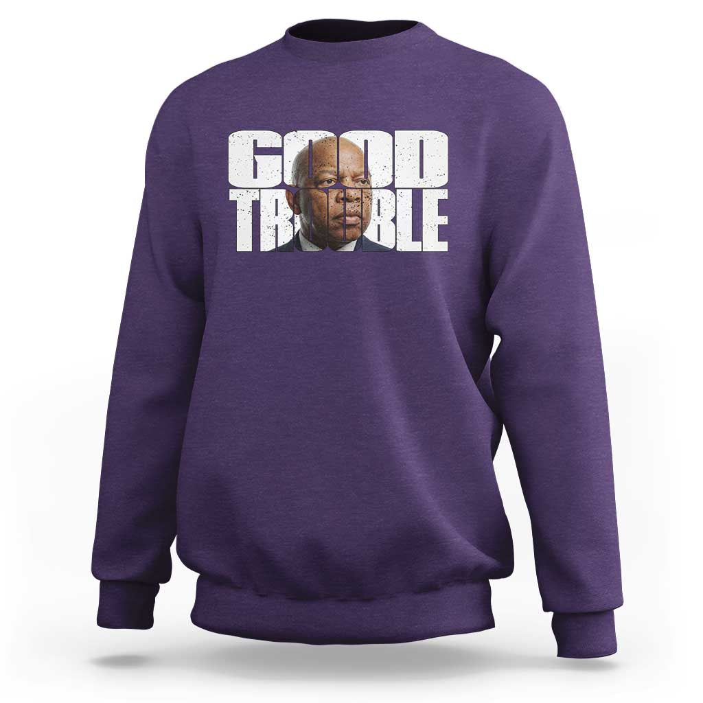 John Lewis Quote Affrican American Sweatshirt Black History Good Trouble