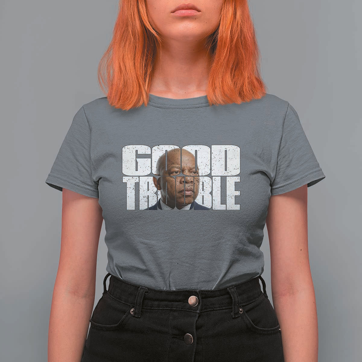 John Lewis Quote Affrican American T Shirt For Women Black History Good Trouble