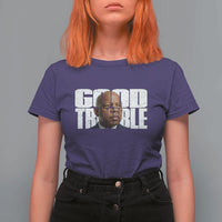 John Lewis Quote Affrican American T Shirt For Women Black History Good Trouble