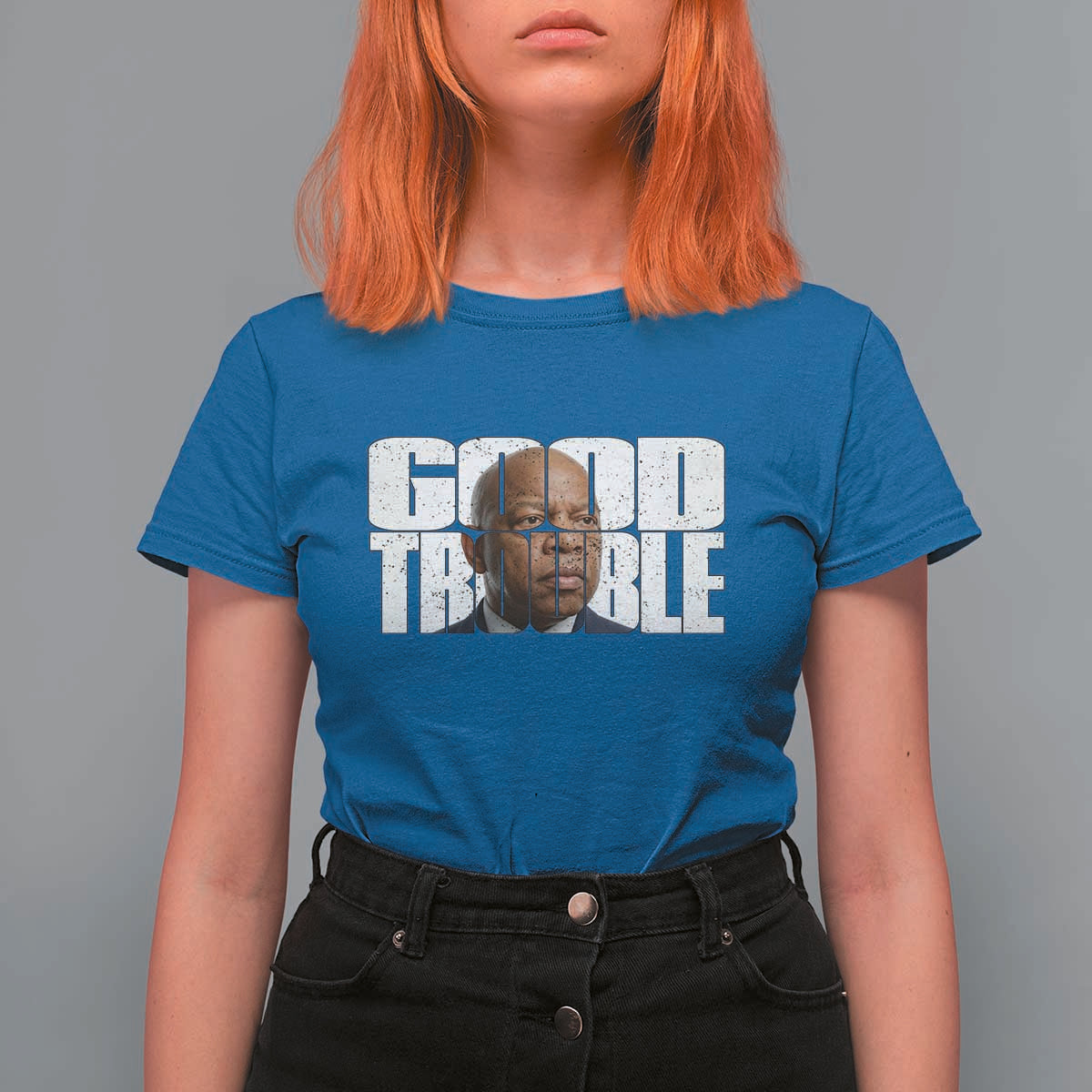 John Lewis Quote Affrican American T Shirt For Women Black History Good Trouble