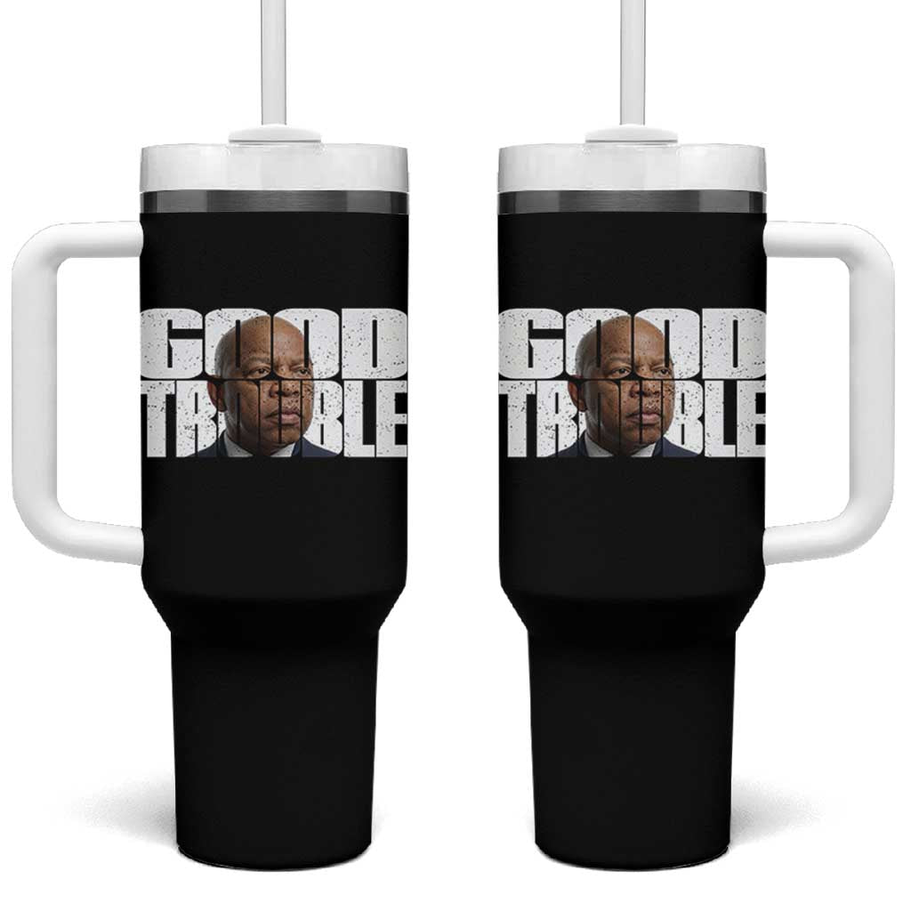John Lewis Quote Affrican American Tumbler With Handle Black History Good Trouble