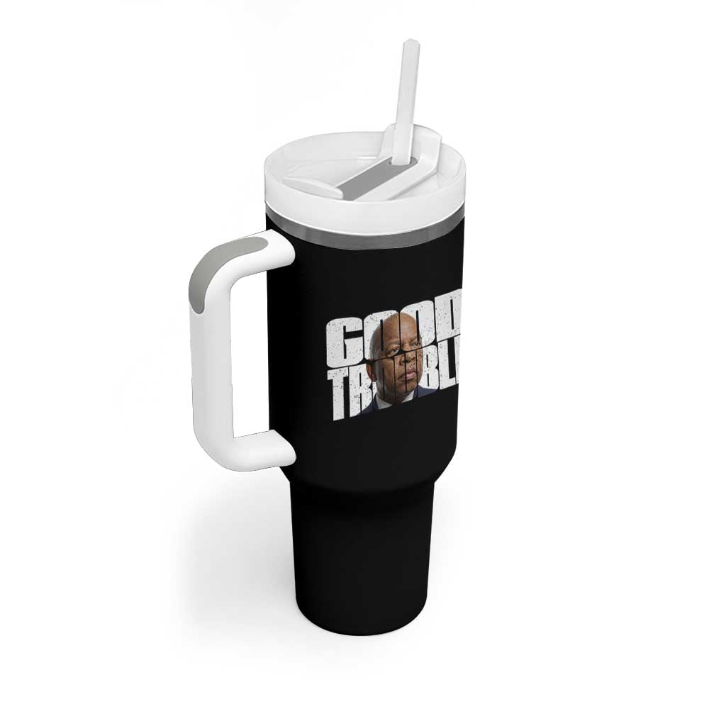 John Lewis Quote Affrican American Tumbler With Handle Black History Good Trouble
