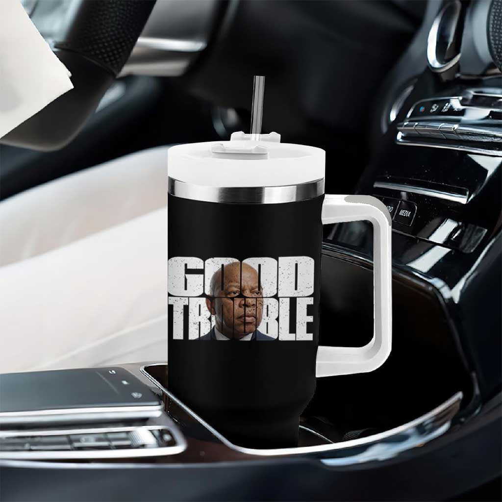 John Lewis Quote Affrican American Tumbler With Handle Black History Good Trouble