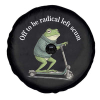 Off To Be Radical Left Scum Spare Tire Cover Funny Frog Anti ICE Political Protest