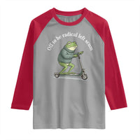 Off To Be Radical Left Scum Raglan Shirt Funny Frog Anti ICE Political Protest