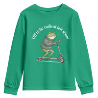 Off To Be Radical Left Scum Youth Sweatshirt Funny Frog Anti ICE Political Protest