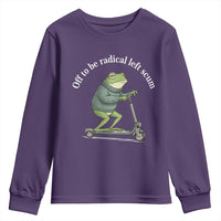 Off To Be Radical Left Scum Youth Sweatshirt Funny Frog Anti ICE Political Protest