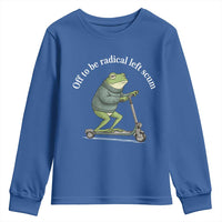Off To Be Radical Left Scum Youth Sweatshirt Funny Frog Anti ICE Political Protest
