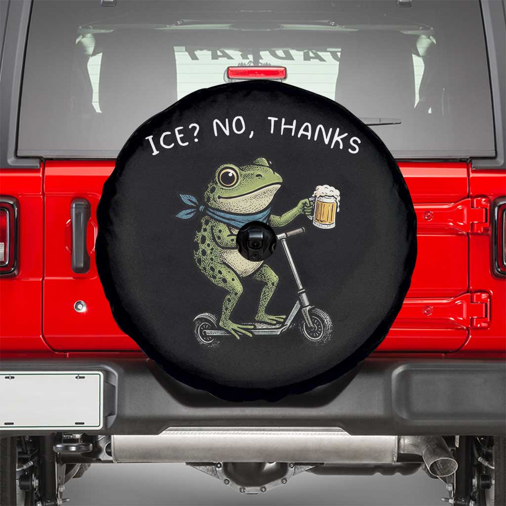Funny Frog Anti ICE Political Protest Spare Tire Cover Ice? No Thanks