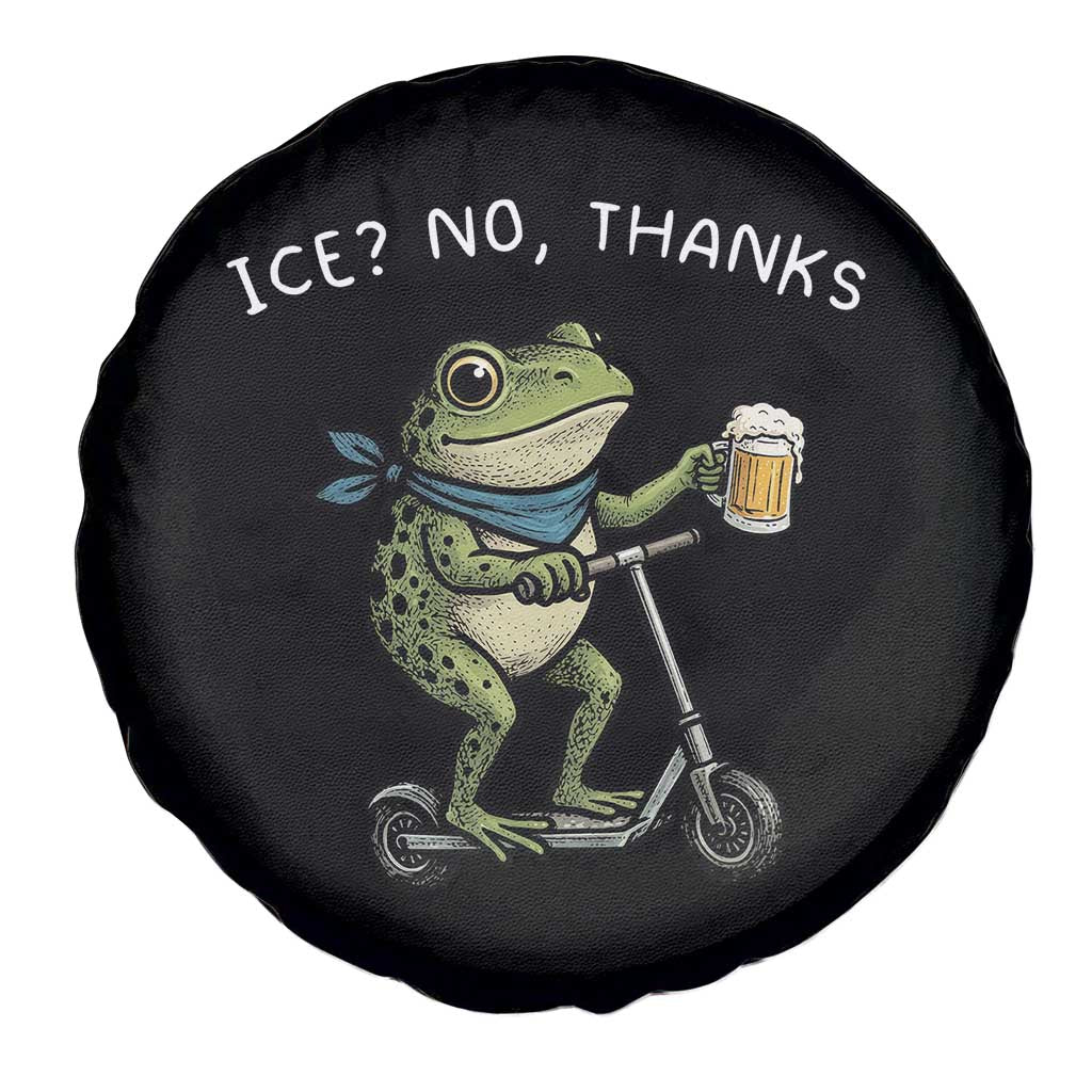 Funny Frog Anti ICE Political Protest Spare Tire Cover Ice? No Thanks