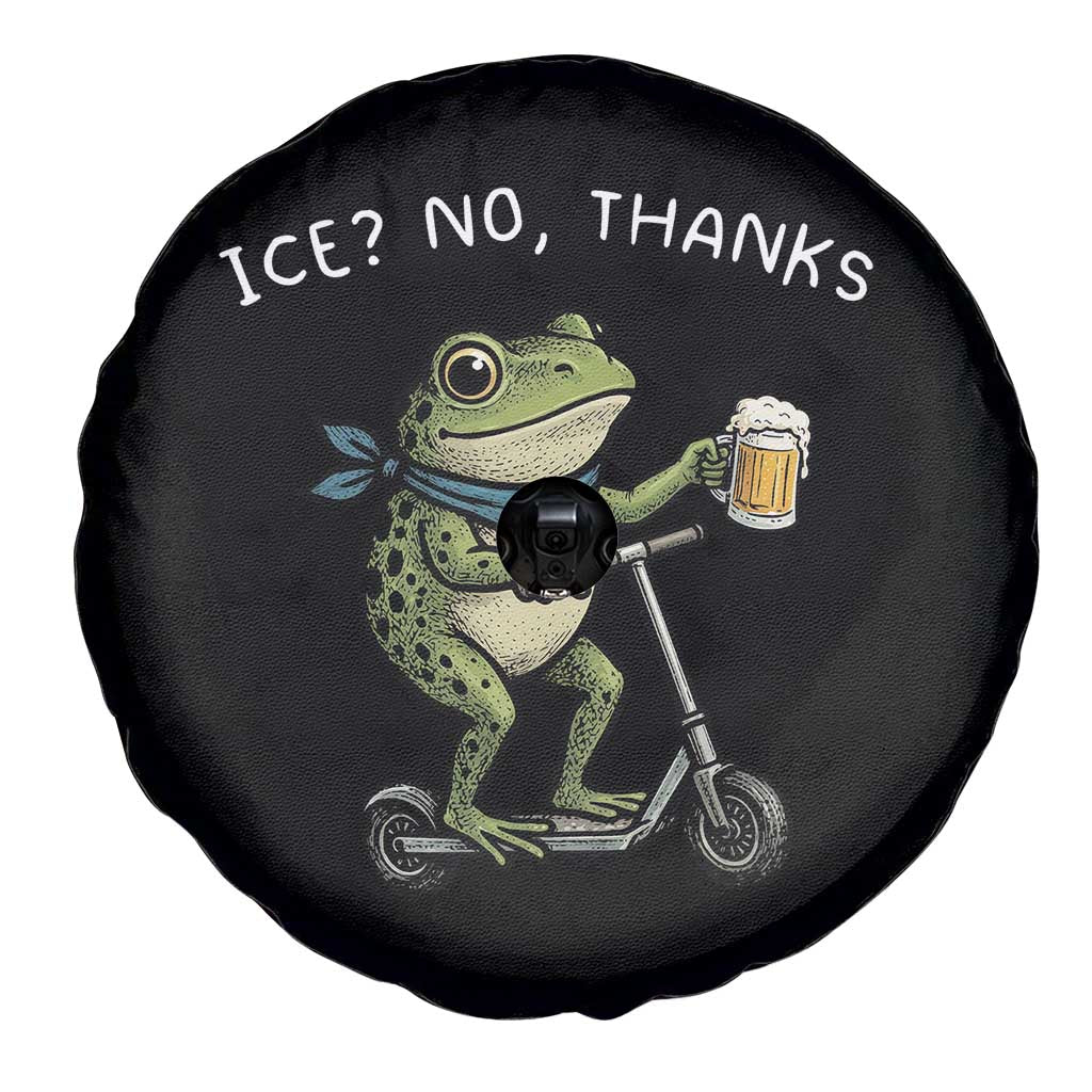 Funny Frog Anti ICE Political Protest Spare Tire Cover Ice? No Thanks