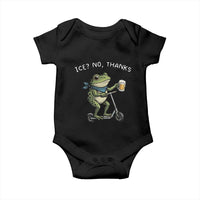 Funny Frog Anti ICE Political Protest Baby Onesie Ice? No Thanks