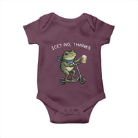Funny Frog Anti ICE Political Protest Baby Onesie Ice? No Thanks