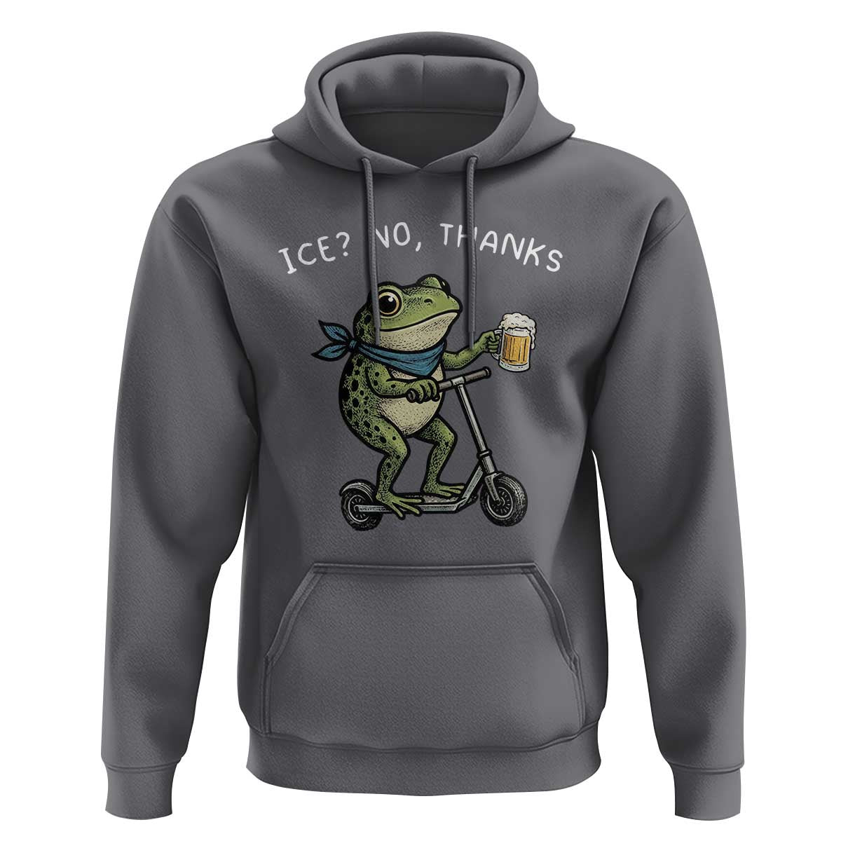 Funny Frog Anti ICE Political Protest Hoodie Ice? No Thanks