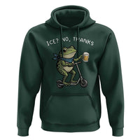 Funny Frog Anti ICE Political Protest Hoodie Ice? No Thanks