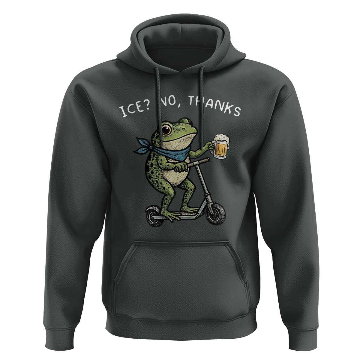 Funny Frog Anti ICE Political Protest Hoodie Ice? No Thanks