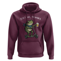 Funny Frog Anti ICE Political Protest Hoodie Ice? No Thanks