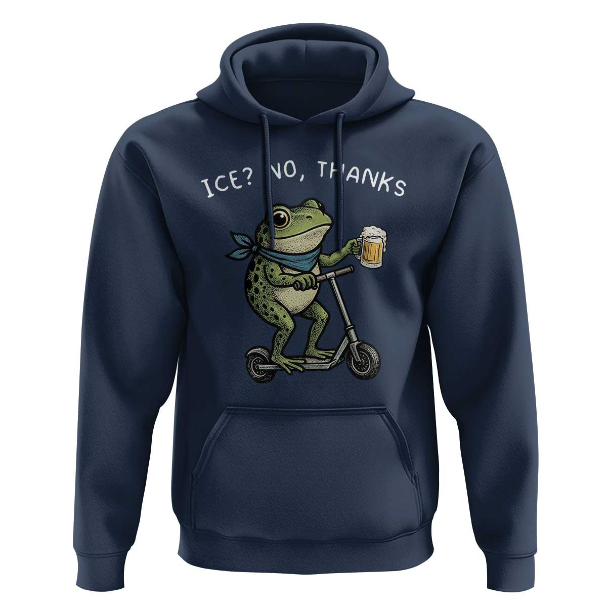 Funny Frog Anti ICE Political Protest Hoodie Ice? No Thanks