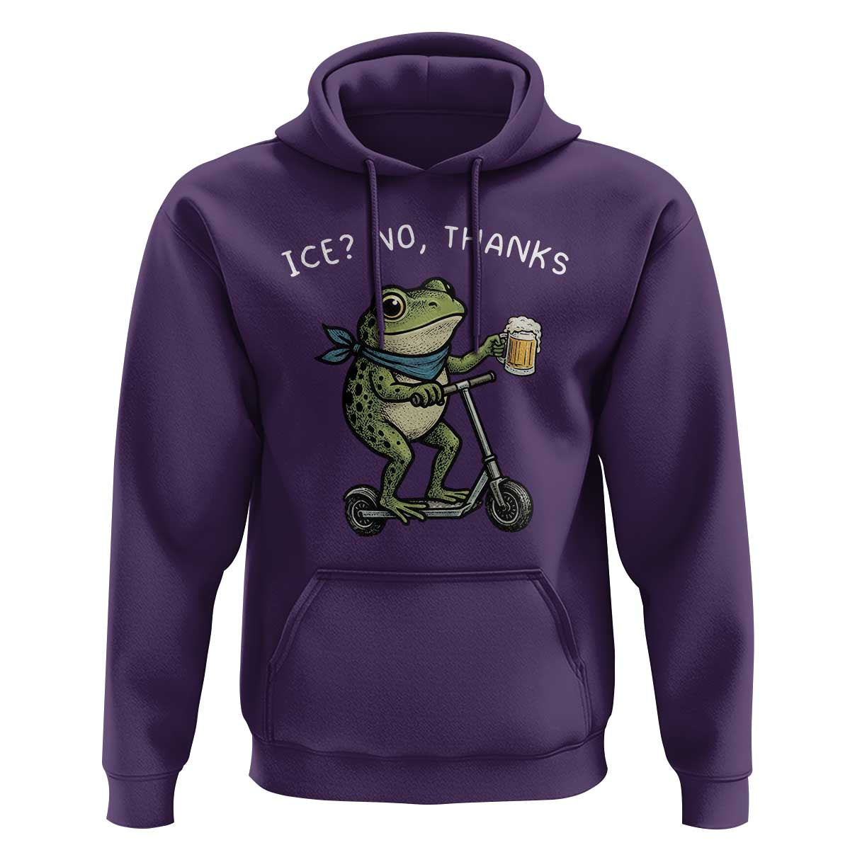 Funny Frog Anti ICE Political Protest Hoodie Ice? No Thanks