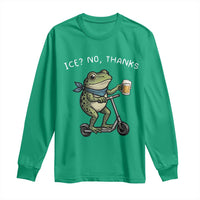 Funny Frog Anti ICE Political Protest Long Sleeve Shirt Ice? No Thanks