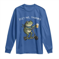 Funny Frog Anti ICE Political Protest Long Sleeve Shirt Ice? No Thanks