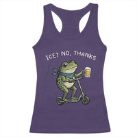 Funny Frog Anti ICE Political Protest Racerback Tank Top Ice? No Thanks
